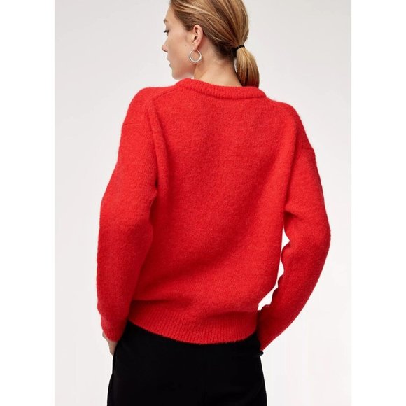 Aritzia BABATON Calvin Camel Tan Mohair Alpaca Knit Crew Neck Sweater, Size M - Picture 15 of 16